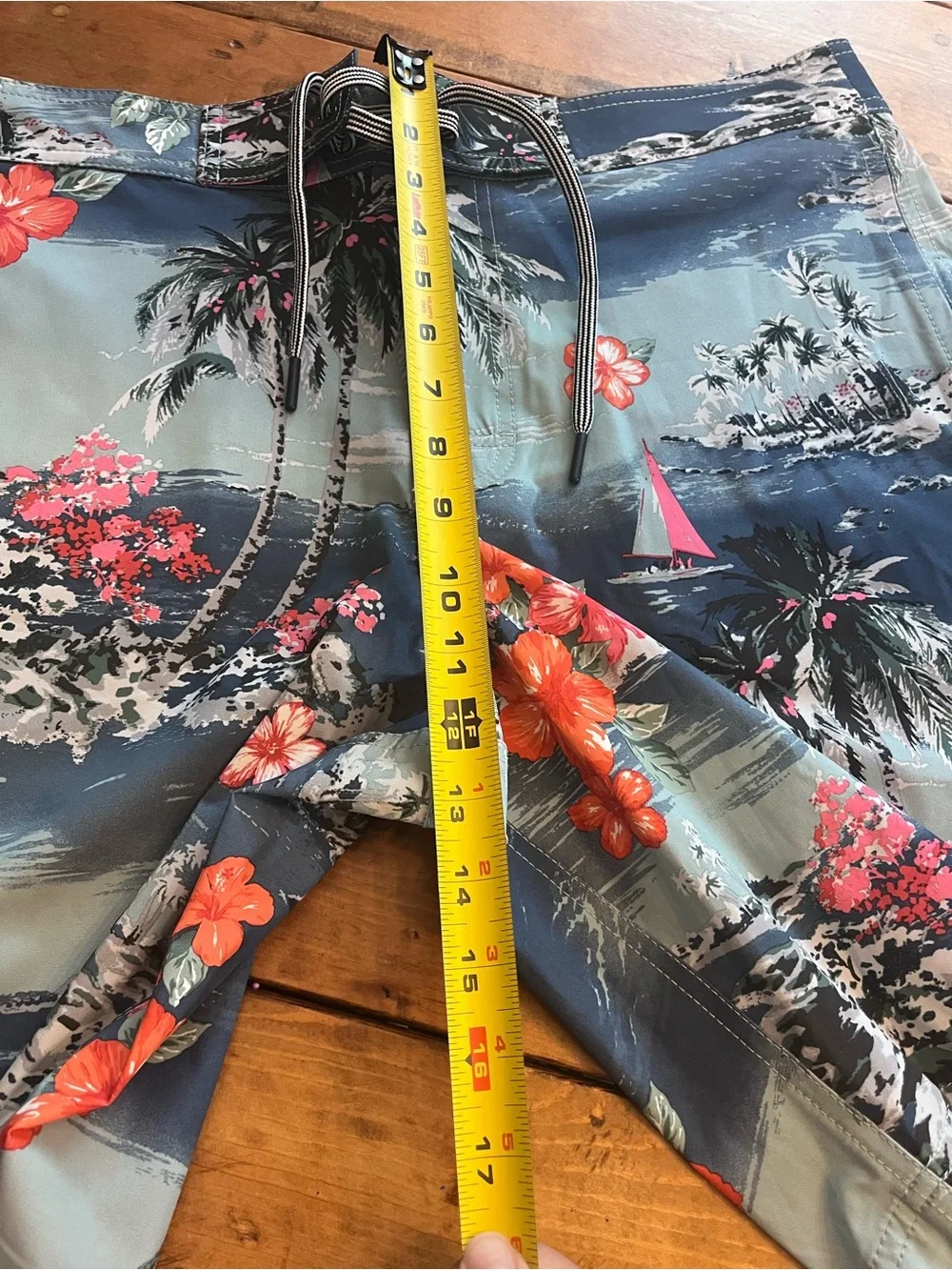 Gap Men's Tropical Palm Print Swim Board Shorts - Blue